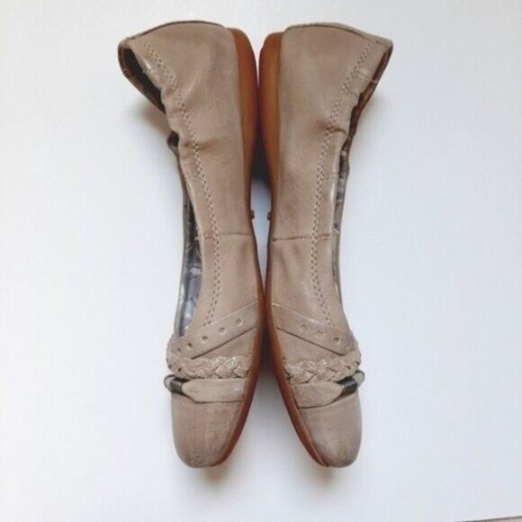 MJUS Ballet Women's Shoe Cream Round Toe Sz EUR 37 / US 7 - Picture 7 of 11